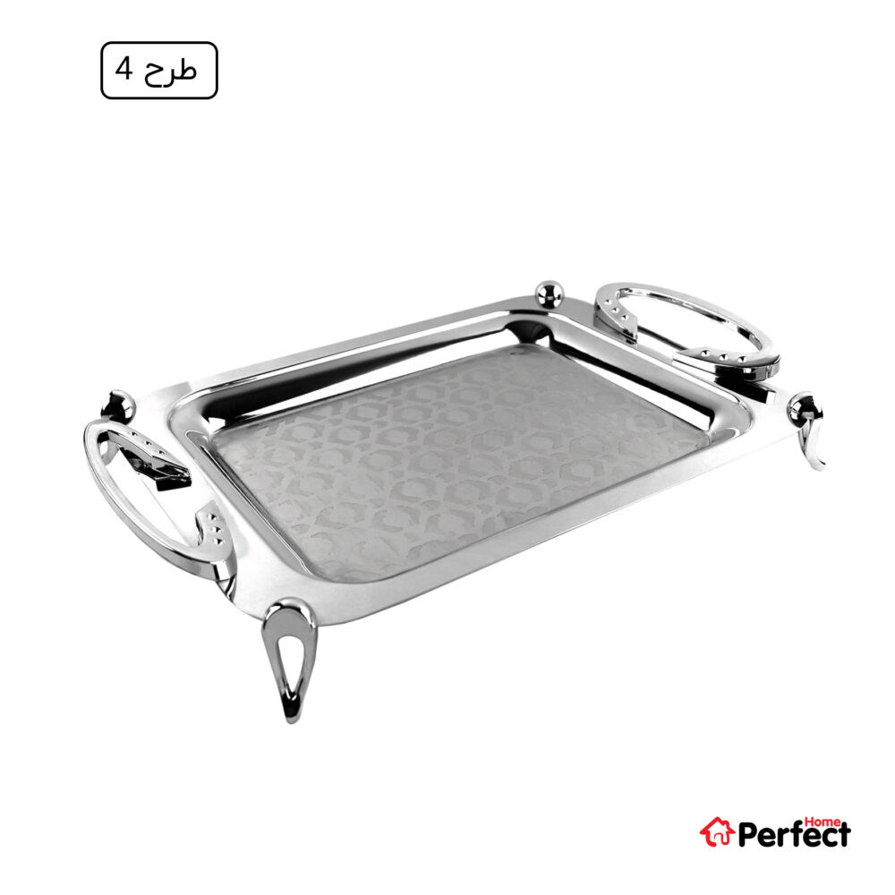 سینی استیل سوپر پولیش مستطیل بزرگ Perfect home مدل A8113 ضخامت 0.8 mm