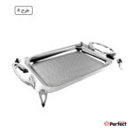سینی استیل سوپر پولیش مستطیل بزرگ Perfect home مدل A8113 ضخامت 0.8 mm