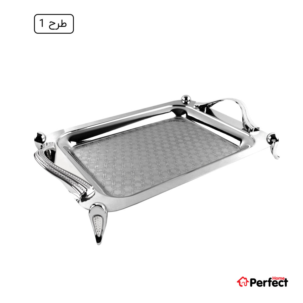 سینی استیل سوپر پولیش مستطیل بزرگ Perfect home مدل A8177 ضخامت 0.8 mm