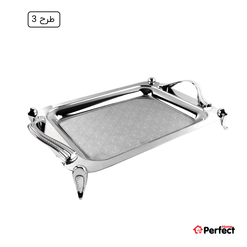 سینی استیل سوپر پولیش مستطیل بزرگ Perfect home مدل A8177 ضخامت 0.8 mm