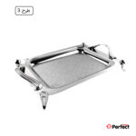سینی استیل سوپر پولیش مستطیل بزرگ Perfect home مدل A8177 ضخامت 0.8 mm