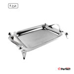 سینی استیل سوپر پولیش مستطیل بزرگ Perfect home مدل A8177 ضخامت 0.8 mm
