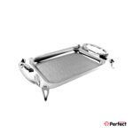 سینی استیل سوپر پولیش مستطیل کوچک Perfect home مدل A8213 ضخامت 0.8 mm