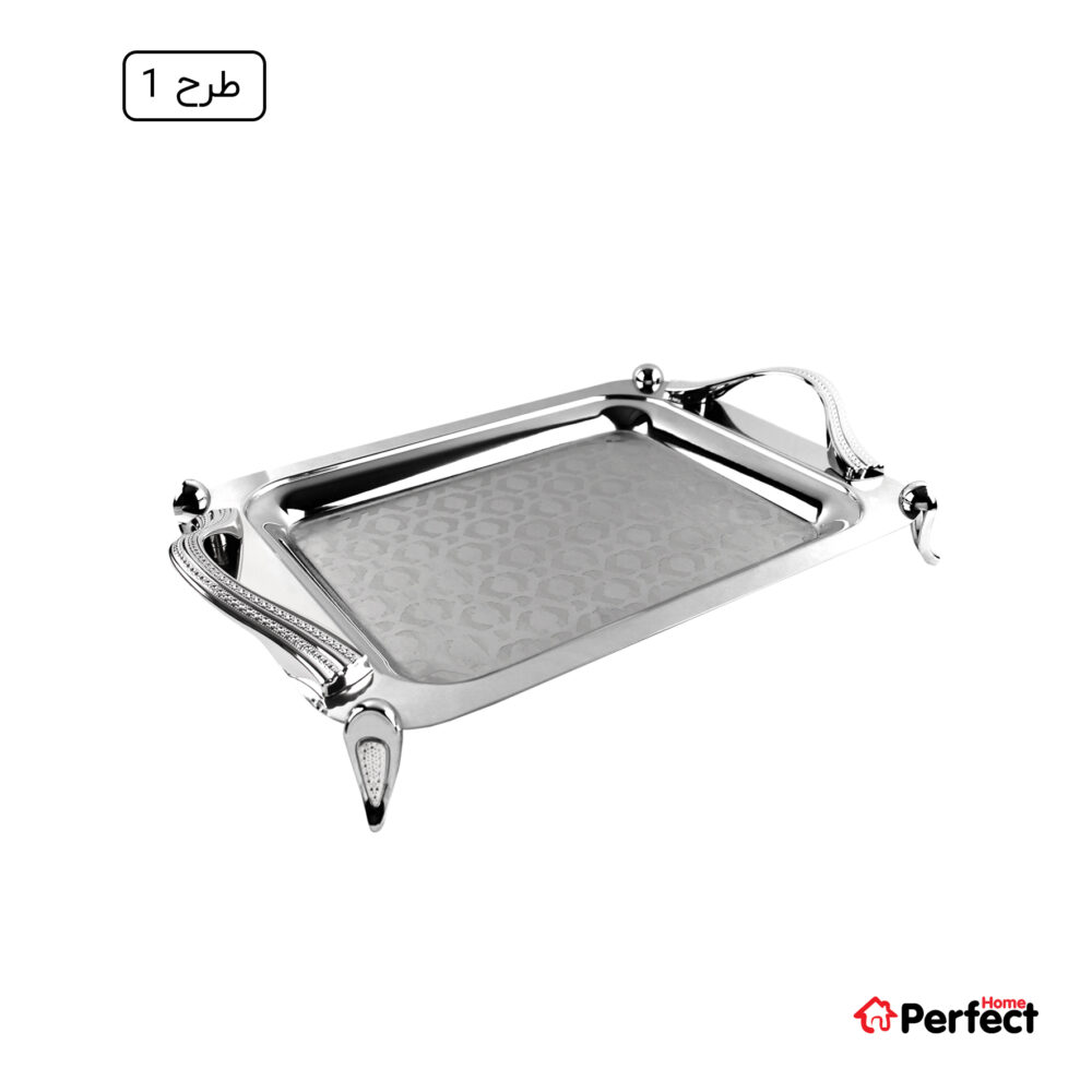 سینی استیل سوپر پولیش مستطیل کوچک Perfect home مدل A8277 ضخامت 0.8 mm
