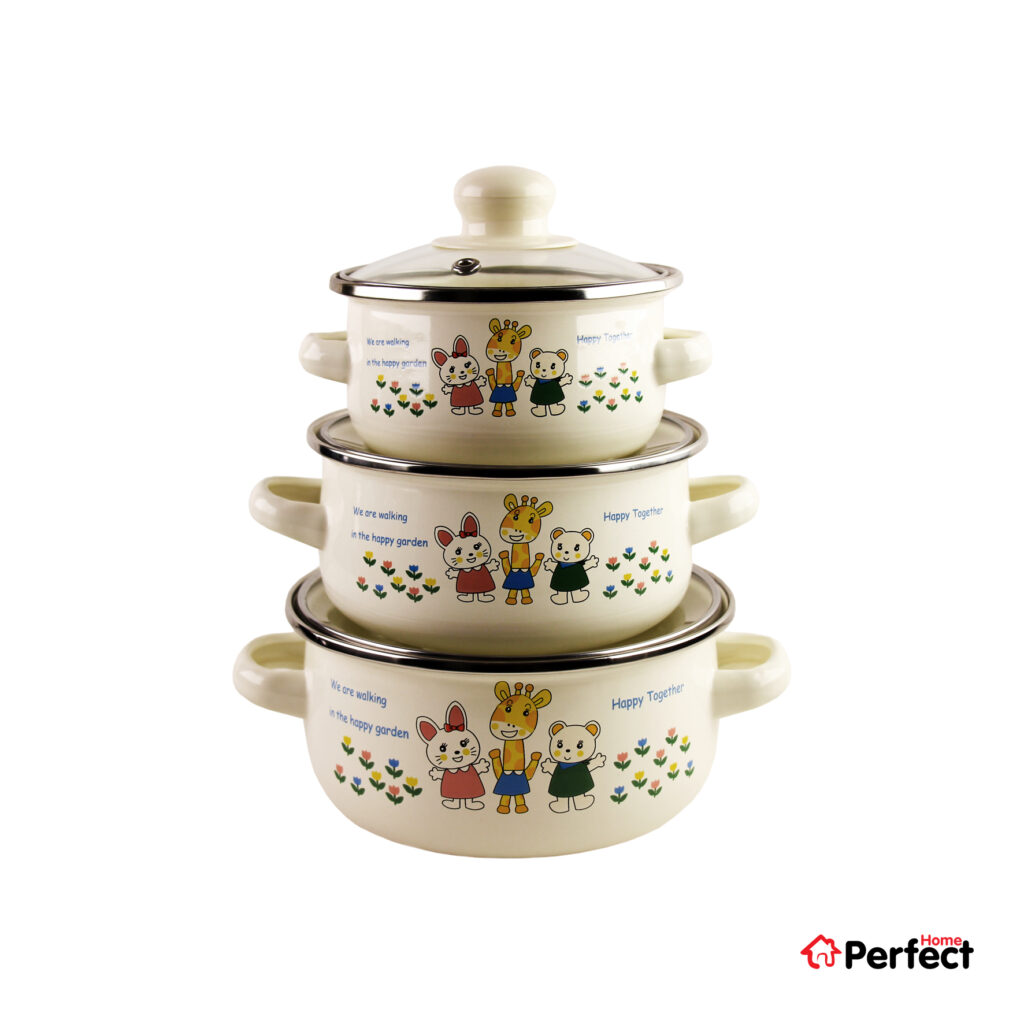 سرویس قابلمه لعابی کودک ۶ پارچه BEKO طرح Happy Together