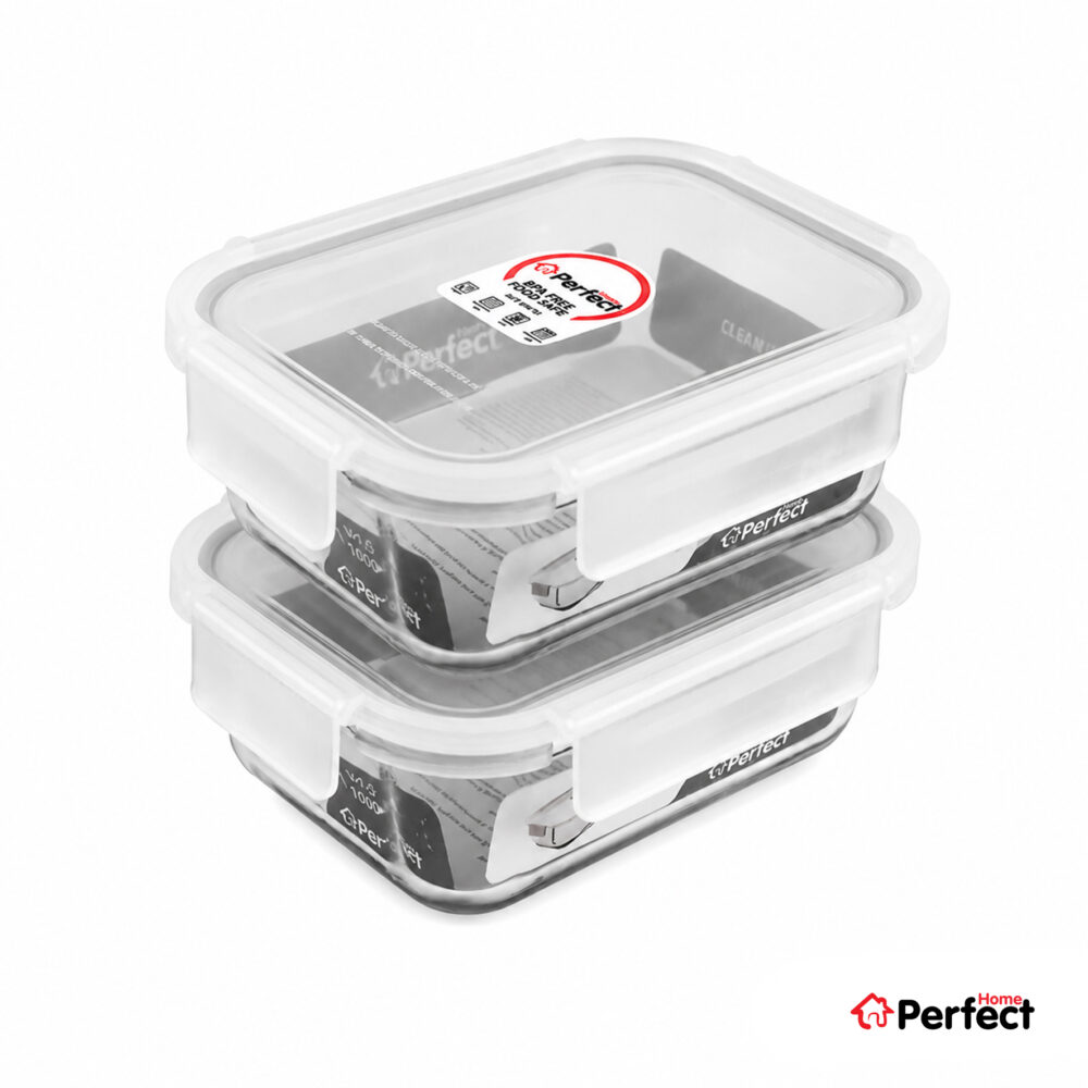 ظرف نگهدارنده Perfecthome مدل 2-P5410 حجم 1000ml مجموعه دو عددی