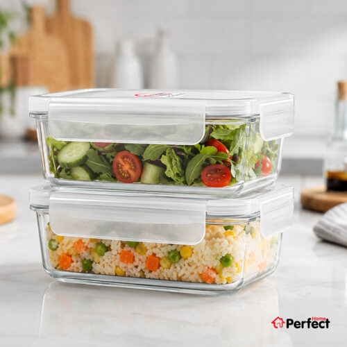 ظرف نگهدارنده Perfecthome مدل 2-P5410 حجم 1000ml مجموعه دو عددی