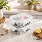 ظرف نگهدارنده Perfecthome مدل 2-P5415 حجم 1500ml مجموعه دو عددی