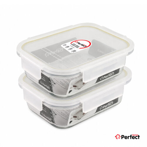 ظرف نگهدارنده Perfecthome مدل 2-P5415 حجم 1500ml مجموعه دو عددی