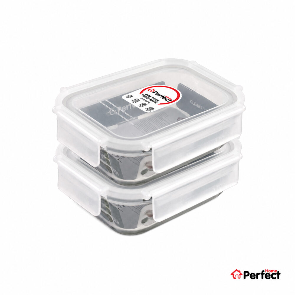 ظرف نگهدارنده Perfecthome مدل 2-P5463 حجم 630ml مجموعه دو عددی
