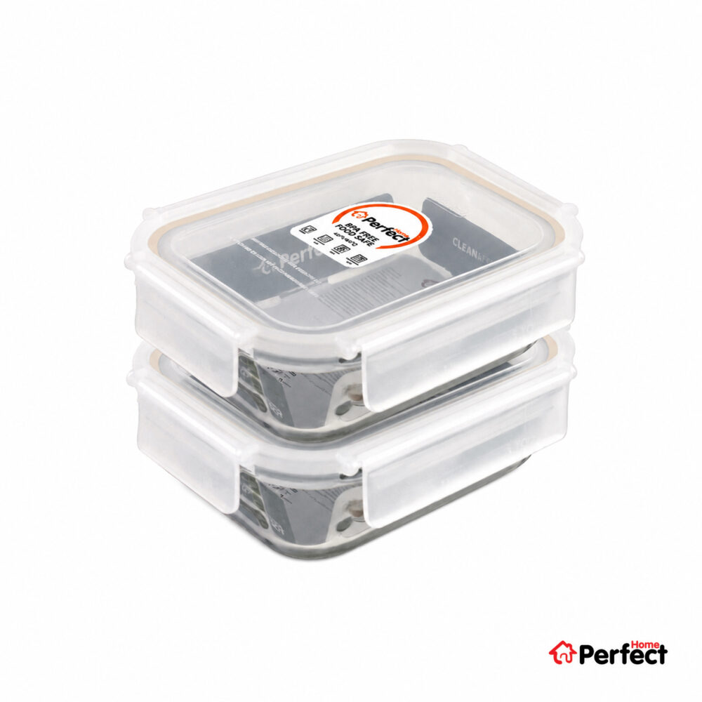 ظرف نگهدارنده Perfecthome مدل 2-P5463 حجم 630ml مجموعه دو عددی