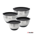 سرویس لگن 4 پارچ استیل درب دار یونیک کد 4092