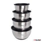 سرویس لگن 4 پارچ استیل درب دار یونیک کد 4092